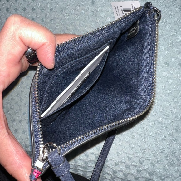 Coach Black and Pink Floral Wristlet - Picture 3 of 7